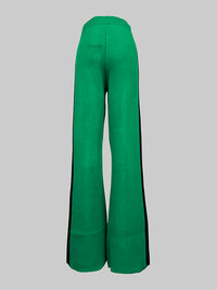 Contrast Color High Waisted Loose Trousers Pants