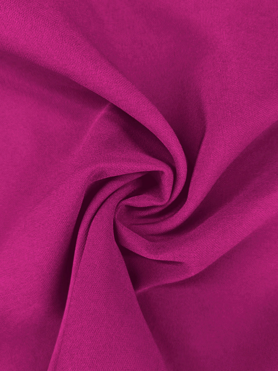 A-Line High Waisted Pleated Solid Color Split-Joint Round-Neck Maxi Dresses