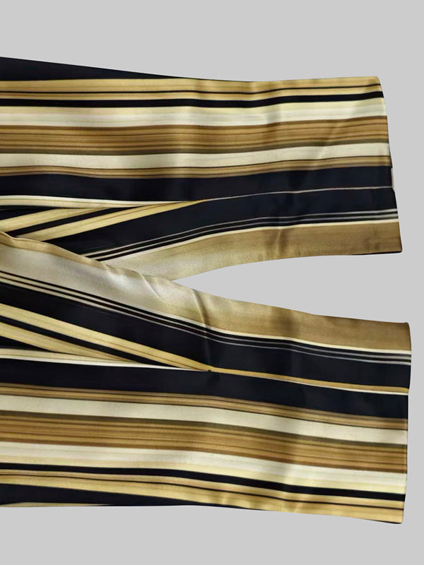 Long Sleeves Buttoned Striped Lapel Blouses&Shirts Tops