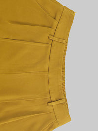 Solid Color Split-Joint High Waisted Wide Leg Trousers Pants