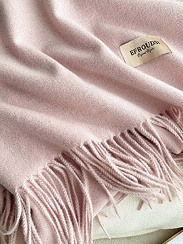 Solid Color Tasseled Scarf Scarfs&Hats