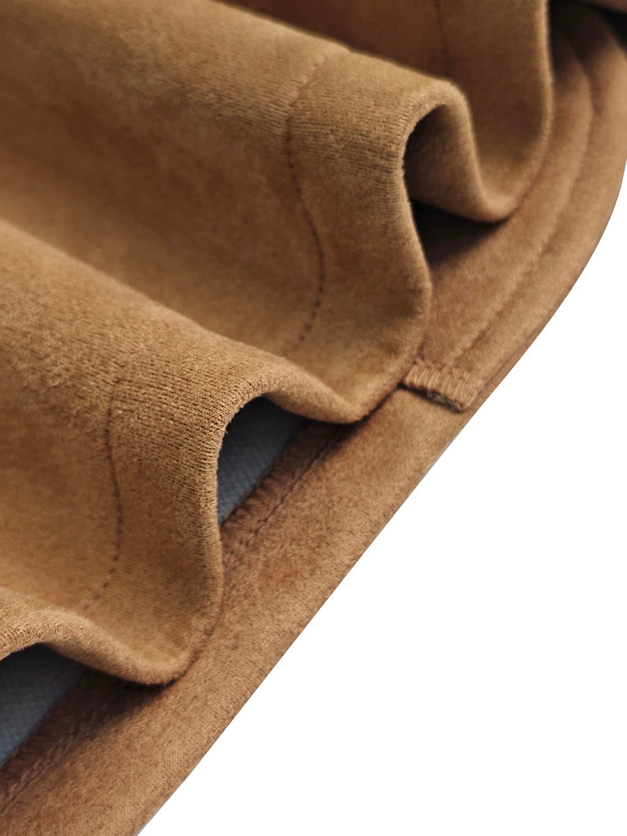 Long Sleeves Loose Buttoned Solid Color Split-Joint Notched Collar Blazer Outerwear