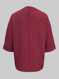 Solid Color Long Sleeves Loose Round-Neck Hoodies&Sweatshirt Tops