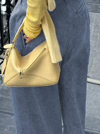 Loose Pleated Solid Color Jean Pants Bottoms Trousers