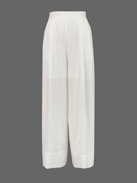 High Waisted Loose Elasticity Solid Color Split-Joint Pants Trousers