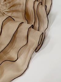 Bodycon High-Low Contrast Color Leopard Ruffled Split-Joint Deep V-Neck Midi Dresses