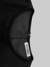 Half Sleeves Loose Rhine Stones Split-Joint Round-Neck Maxi Dresses