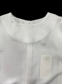 Asymmetric Solid Color Split-Joint Long Sleeves Loose Round-neck T-Shirts Tops