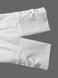 Long Sleeves Loose Solid Color Split-Joint Lapel Blouses