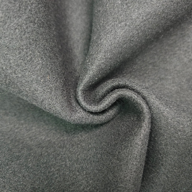 Solid Color Long Sleeves Loose Collarless Woolen Coat