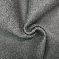 Solid Color Long Sleeves Loose Collarless Woolen Coat