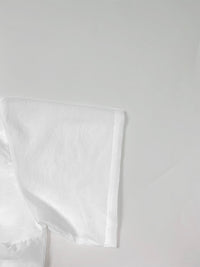 Half Sleeves High Waisted Pleated See-Through Solid Color Lapel Midi Dresses Shirt Dress