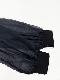 False Two Loose Gauze Pleated See-Through Round-Neck Maxi Dresses