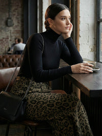 Urban Leopard Patchwork Wide Leg Pants