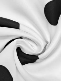 Buttoned Polka-Dot Split-Joint Long Sleeves Loose Lapel Blouses&shirts Tops