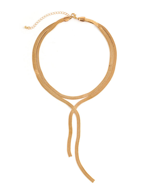 Hollow Solid Color Necklaces Accessories