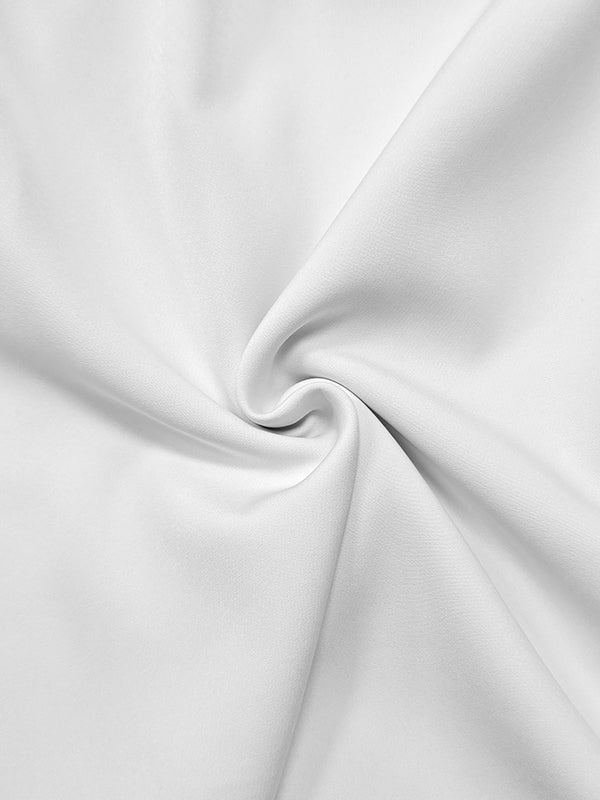 Half Sleeves Loose Belted Solid Color Deep V-Neck Maxi Dresses