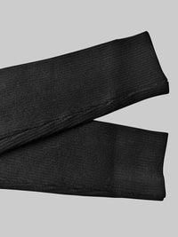 Long Sleeves Skinny Solid Color Zipper High Neck Pullovers