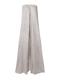 Casual Wide Leg Strapless Solid Color Tube Jumpsuits