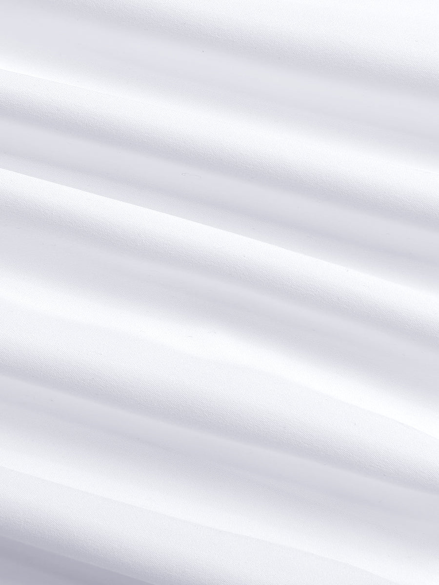 Flared Sleeves Bow-Embellished Falbala Solid Color Lapel Blouses&Shirts Tops