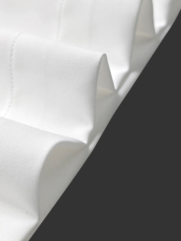 High Waisted Loose Buttoned Pleated Solid Color Pants Trousers