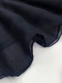 False Two Loose Gauze Pleated See-Through Round-Neck Maxi Dresses