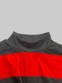 Flower Print Bodycon Long Sleeves High Neck Midi Dresses