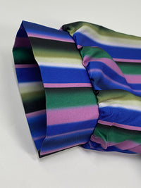 Split-Joint Striped Long Sleeves Loose Lapel Shirt Dress Maxi Dresses