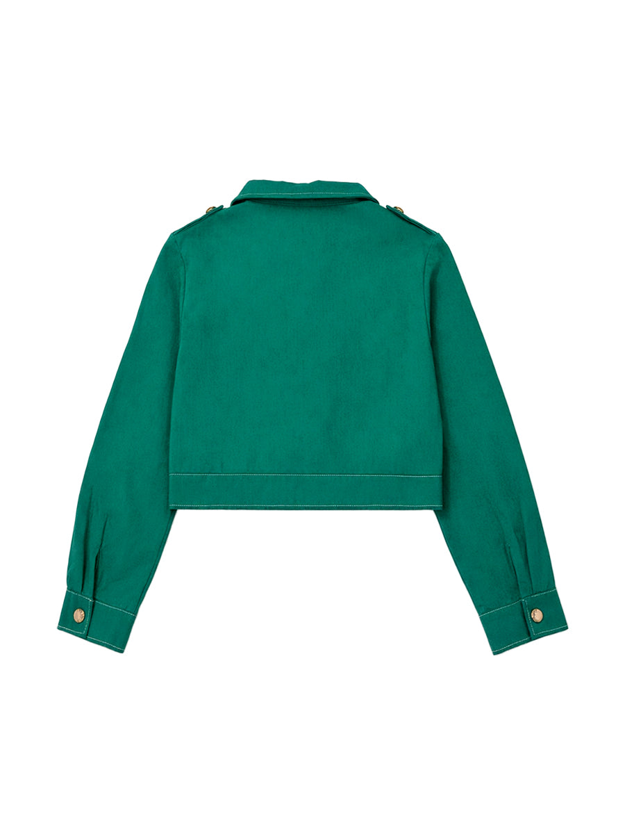 Split-Joint Long Sleeves Lapel Outerwear Jackets&Coats
