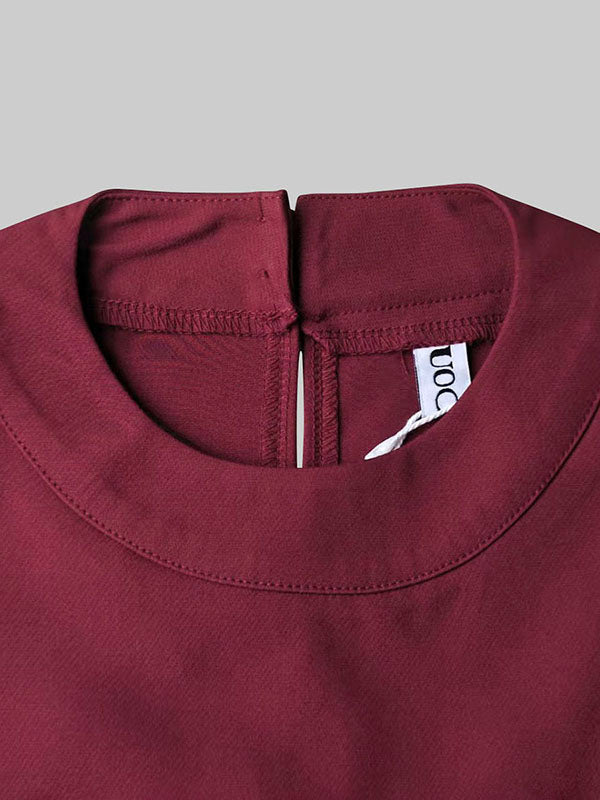 Long Sleeves Loose Solid Color Round-Neck Hoodies&Sweatshirt Tops