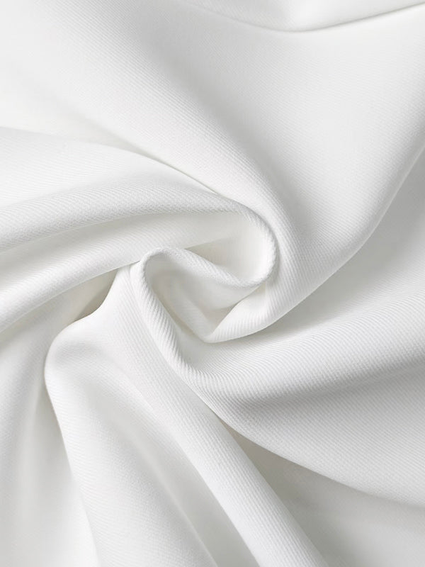 High Waisted Loose Buttoned Pleated Solid Color Pants Trousers