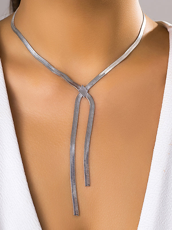 Hollow Solid Color Necklaces Accessories
