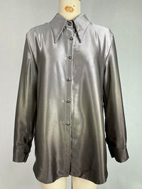 Buttoned Gradient Long Sleeves Lapel Blouses&shirts Tops