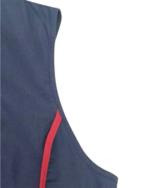A-Line Loose Contrast Color Pockets Split-Joint Round-Neck Maxi Dresses