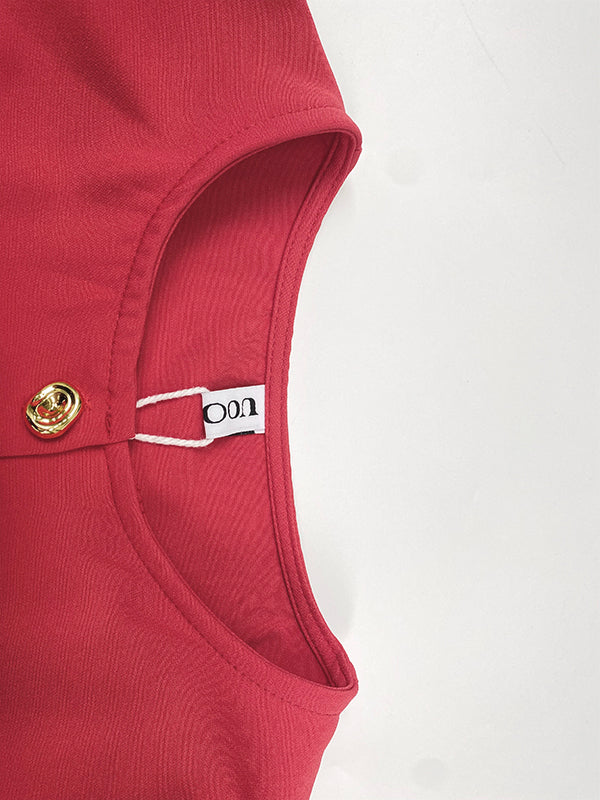 Bodycon Long Sleeves Buttoned Solid Color V-Neck Maxi Dresses Shirt Dress