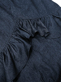 Bodycon High Waisted Ruffled Solid Color Split-Joint Skirts Bottoms