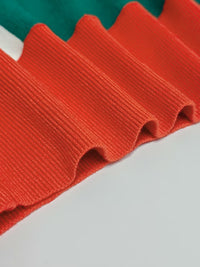 Short Sleeves Skinny Buttoned Contrast Color Lapel Polo-Style T-Shirts Tops