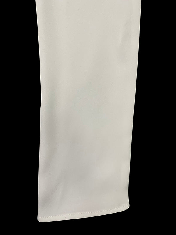 Asymmetric Solid Color Split-Joint Long Sleeves Loose Round-neck T-Shirts Tops