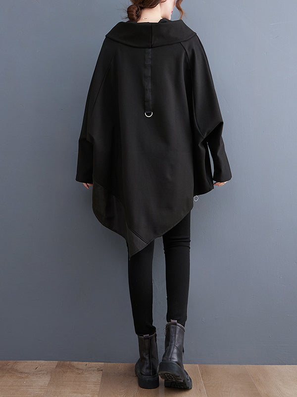 Original Loose Irregular Zipper Long Sleeves Sweatshirt