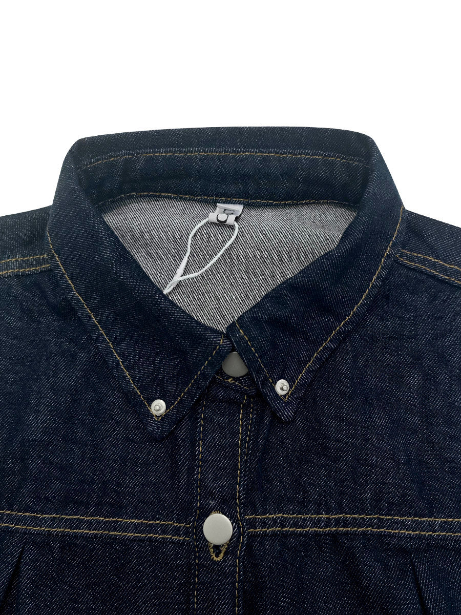 Buttoned Pleated Split-Joint Loose Sleeveless Lapel Vest Outerwear
