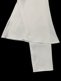 Asymmetric Solid Color Split-Joint Long Sleeves Loose Round-neck T-Shirts Tops