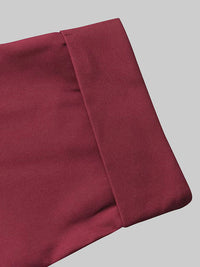 Solid Color Long Sleeves Loose Round-Neck Hoodies&Sweatshirt Tops