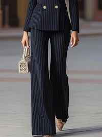 Loose Wide Leg Striped Pants Suits Bottoms Trousers