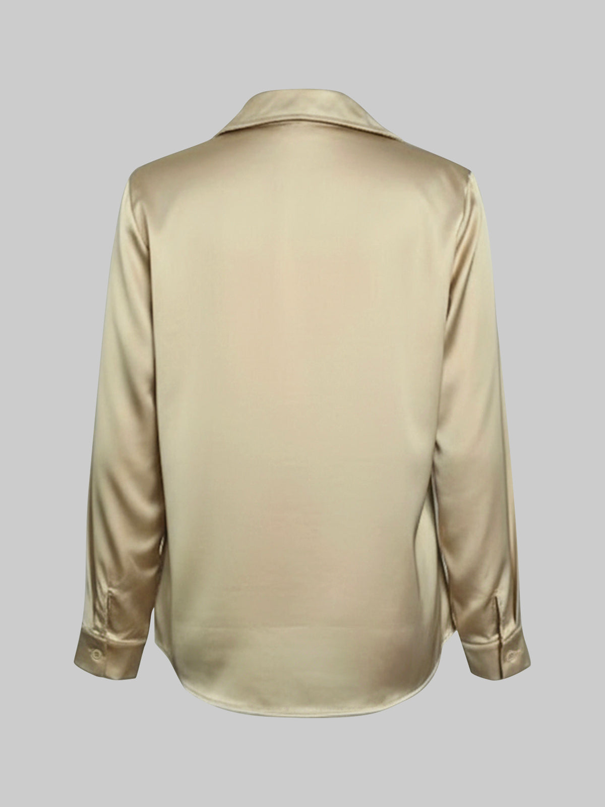 Long Sleeves Loose Solid Color Heaps Collar Blouses&Shirts Tops