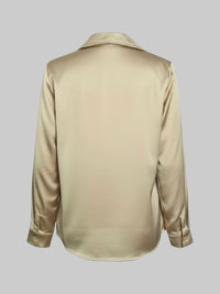 Long Sleeves Loose Solid Color Heaps Collar Blouses&Shirts Tops