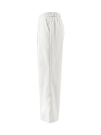 Pockets Solid Color High Waisted Loose Trousers Pants