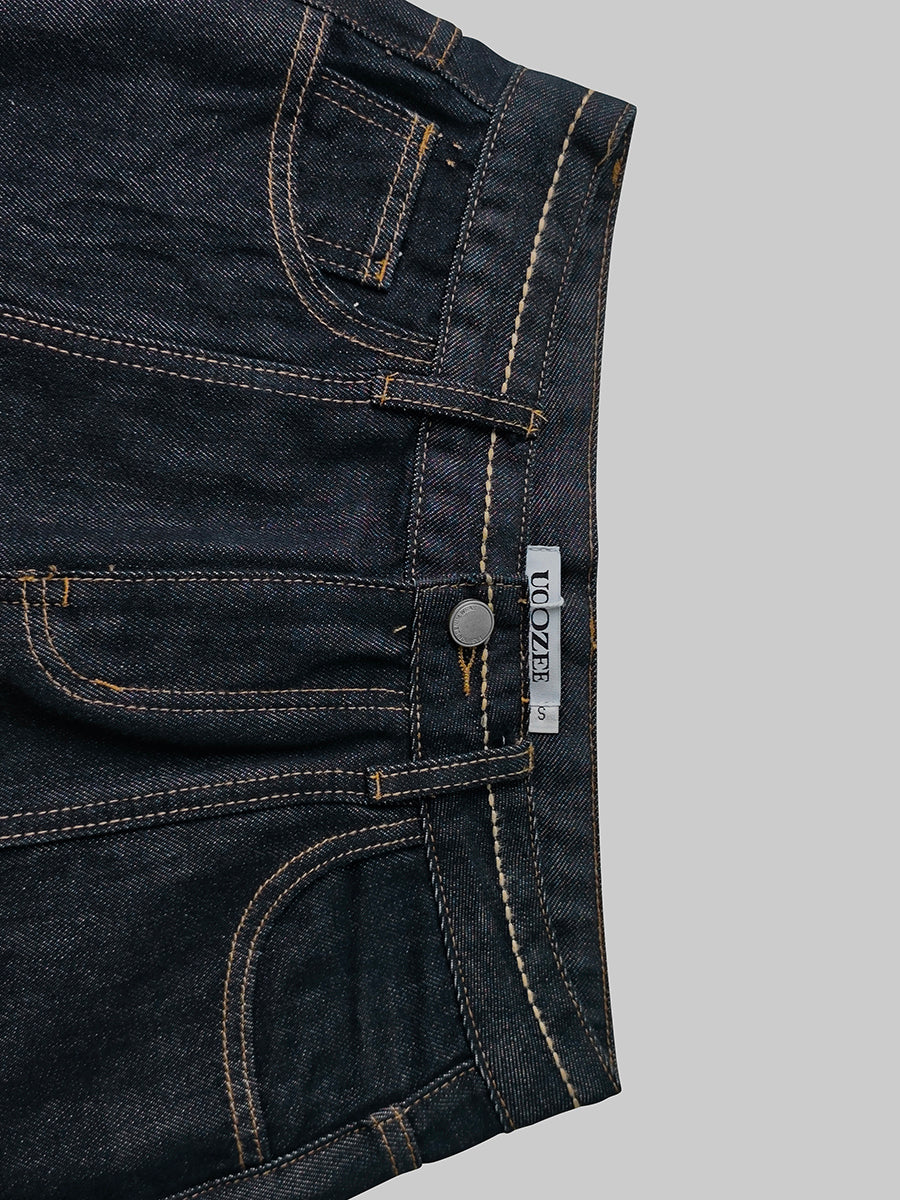 Pockets High Waisted Wide Leg Jean Pants Bottoms