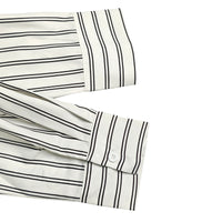 Buttoned Contrast Color Striped Long Sleeves Loose Lapel Blouses&Shirts Tops