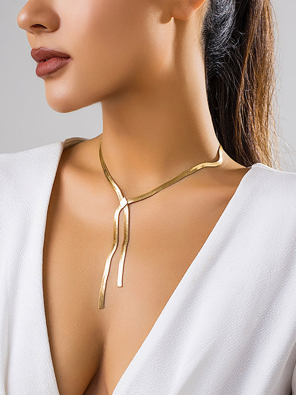 Hollow Solid Color Necklaces Accessories