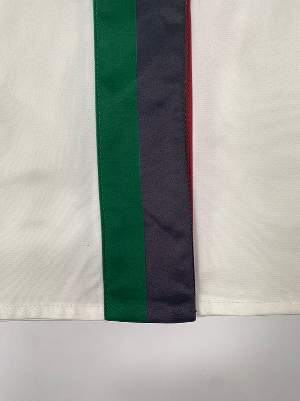 Contrast Color Pleated Long Sleeves Loose V-Neck Blouses&Shirts Tops